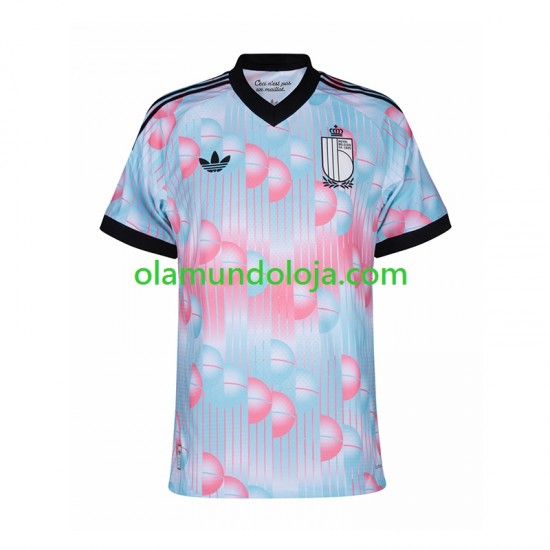 Camisola Bélgica Homem Equipamento Segundo Copa do Mundo 2026 Manga Curta